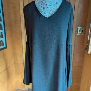 Stevie Nicks Flare Sleeve Black Dress - Size Medium